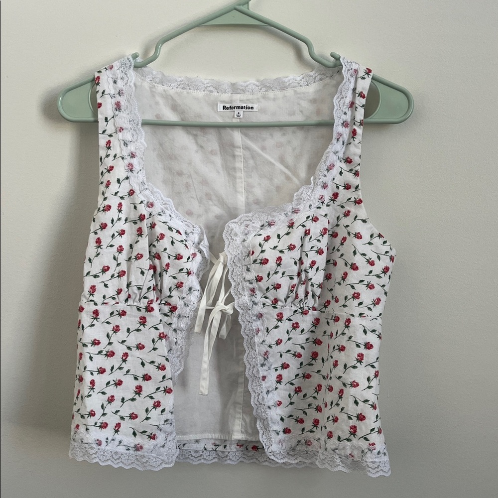 Reformation Rosalie Linen Top - Picture 3 of 6